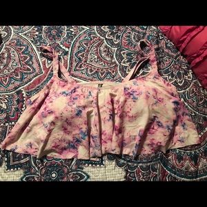 Torrid pink and blue swim top